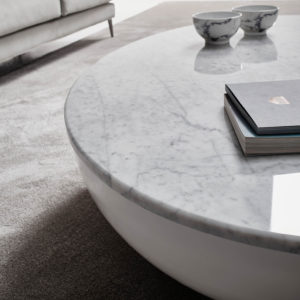 mesa de marmol luna blanco